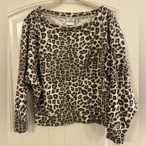 Good American cheetah print sweatshirt, size 0